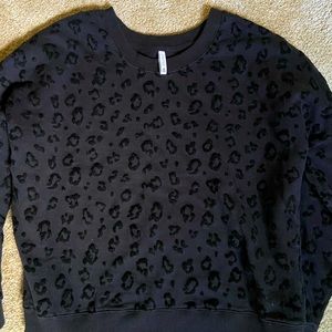 Z supply leopard sweatshirt